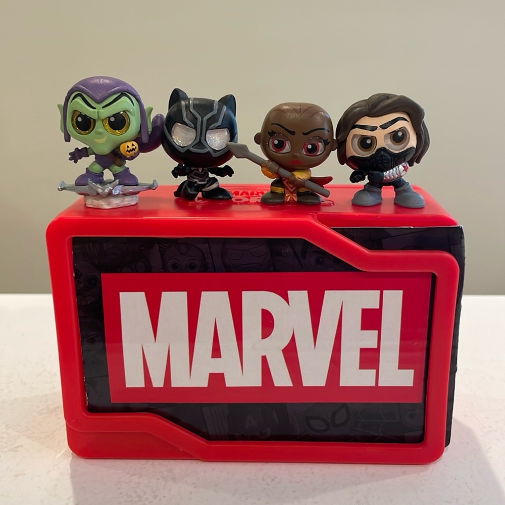 New Disney Marvel Doorables- Black Panther, Green Goblin, Winter Soldier, Okoye